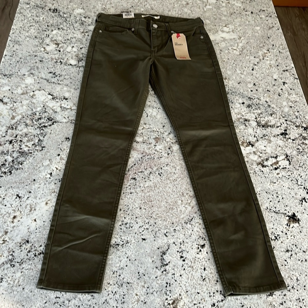 Levi's Olive Skinny Jeans — Dark Olive Green
